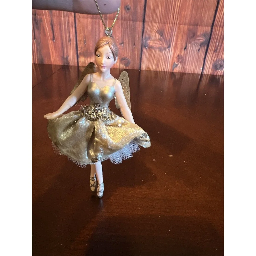Gisela Graham London Ornaments‎  Golden Glitter Fairy Christmas Holidays
